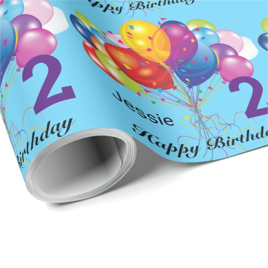 Persoonlijk de naam en leeftijd van het kind van H Cadeaupapier (Rol Hoek)