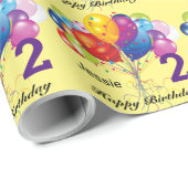 Persoonlijk de naam en leeftijd van het kind van H Cadeaupapier (Rol Hoek)