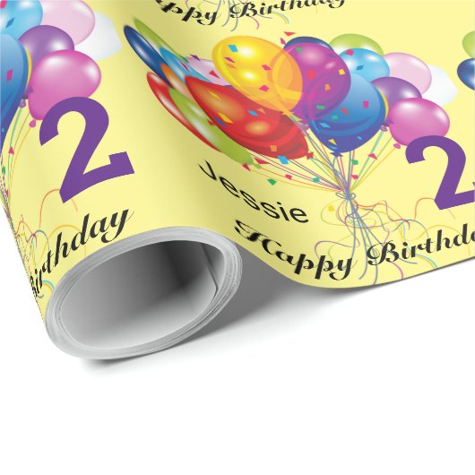 Persoonlijk de naam en leeftijd van het kind van H Cadeaupapier (Rol Hoek)