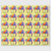 Persoonlijk de naam en leeftijd van het kind van H Cadeaupapier (Vlak)