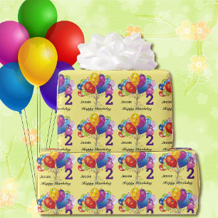 Persoonlijk de naam en leeftijd van het kind van H Cadeaupapier