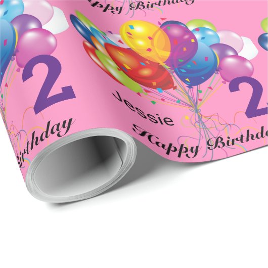 Persoonlijk de naam en leeftijd van het kind van H Cadeaupapier (Rol Hoek)