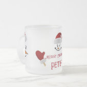 Persoonlijk de naam W/Uw Kinderen!Hete Chocolade*P Matglas Koffiemok (Voorkant links)