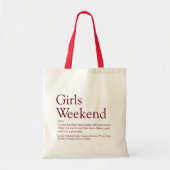 Persoonlijk Definitie Meidenweekend Bordeauxrood Tote Bag (Voorkant)