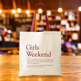 Persoonlijk Definitie Meidenweekend Bordeauxrood Tote Bag