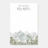 Persoonlijk dennenbos en bergen post-it® notes (Voorkant)