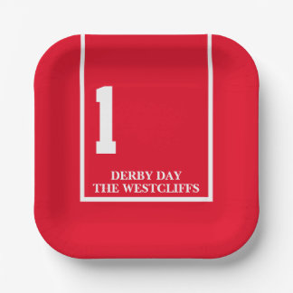 Persoonlijk Derby-feest Paard 1 Rode Papieren Bord