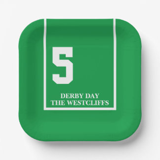 Persoonlijk Derby-feest Paard 5 Groene Papieren Bo Bordje