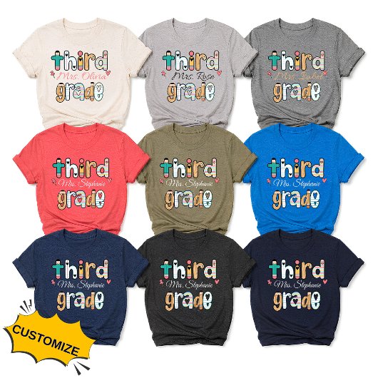 Persoonlijk derde klas leraren shirt