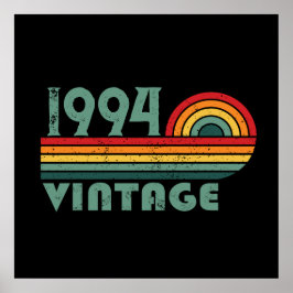 Persoonlijk dertig vintage 30e verjaardagsfeest poster