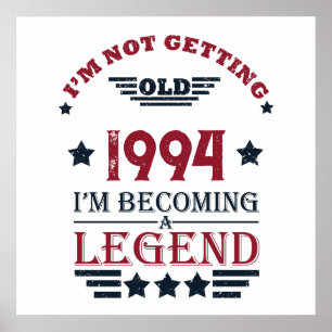 Persoonlijk dertig vintage 30e verjaardagsfeestje poster