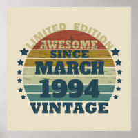 Persoonlijk dertigste vintage 30e verjaardagsfeest