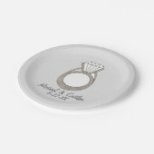 Persoonlijk Diamond Verloving Ring Wedding Bord (Gekanteld)