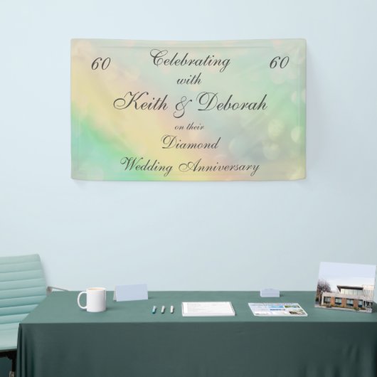Persoonlijk Diamond Wedding Jubileum Spandoek (Beurs)