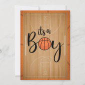 Persoonlijk Digitaal Basketbal Sport Baby shower Kaart (Achterkant)
