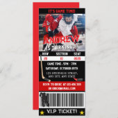 Persoonlijk digitaal hockeyticket Verjaardag met f Kaart (Voorkant / Achterkant)