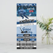 Persoonlijk digitaal hockeyticket Verjaardagsdecor Kaart (Staand voorkant)