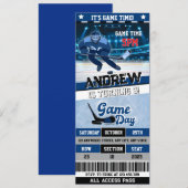 Persoonlijk digitaal hockeyticket Verjaardagsdecor Kaart (Voorkant / Achterkant)