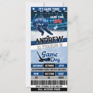 Persoonlijk digitaal hockeyticket Verjaardagsdecor Kaart