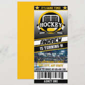 Persoonlijk digitaal hockeyticket Verjaardagssport Kaart (Voorkant / Achterkant)