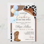 Persoonlijk Digitaal Kleine Cowboy Baby shower Kaart (Voorkant)
