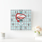 Persoonlijk dinerbord teken keuken klok cadeau (Huis)