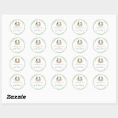 Persoonlijk Dinohuwelijk Ronde Sticker (Vel)