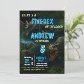 Persoonlijk Dinosaur park Verjaardagsfeest voor jo Kaart (Staand voorkant)