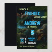 Persoonlijk Dinosaur park Verjaardagsfeest voor jo Kaart (Voorkant / Achterkant)