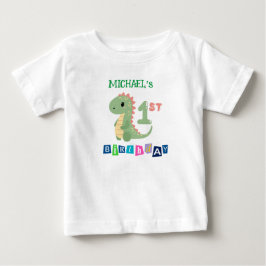 Persoonlijk Dinosaur T-Shirt voor 1e verjaardag vo
