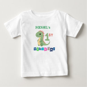 Persoonlijk Dinosaur T-Shirt voor 1e verjaardag vo