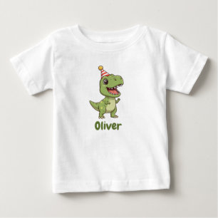 Persoonlijk dinosaur T-shirt voor kinderen met naa