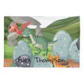 Persoonlijk Dinosaur Wild dier grafisch Kussensloop (Achterkant)