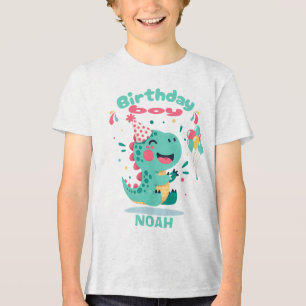 Persoonlijk dinosaurus verjaardags T-shirt voor jo