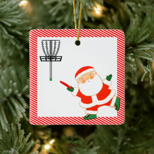 Persoonlijk discgolf-cadeau keramisch ornament