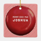 Persoonlijk discgolf-cadeau keramisch ornament (Achterkant)