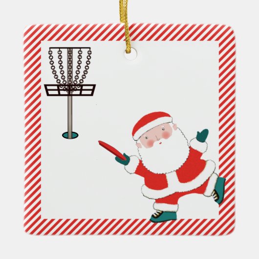 Persoonlijk discgolf-cadeau keramisch ornament (Voorkant)