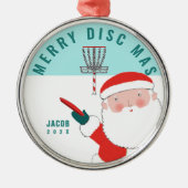 Persoonlijk discgolf-cadeau metalen ornament (Voorkant)