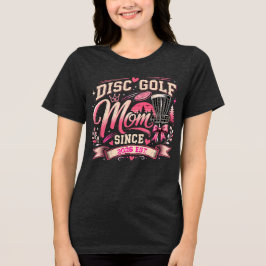 Persoonlijk discgolf-moederjaar Vintage-ontwerp Tri-Blend Shirt