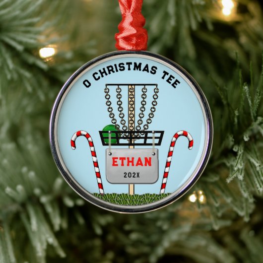 Persoonlijk discgolf-verzamelobject 2022 metalen ornament (Boom)