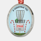 Persoonlijk discgolf-verzamelobject 2022 metalen ornament (Links)