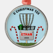 Persoonlijk discgolf-verzamelobject 2022 metalen ornament (Voorkant)
