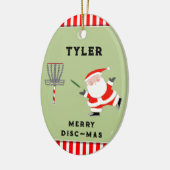 Persoonlijk discgolf-verzamelobject keramisch ornament (Links)