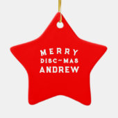 Persoonlijk discgolf-verzamelobject keramisch ornament (Achterkant)