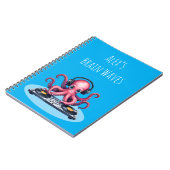Persoonlijk DJ Octopus Brain Waves-ontwerp Notitieboek (Linkerzijde)