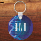 Persoonlijk DNA vingerafdrukken Medische wetenscha Sleutelhanger (Voorkant)