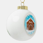 Persoonlijk Dog Gingerbrood Dog House Keramische Bal Ornament (Links)