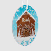 Persoonlijk Dog Gingerbrood Dog House Ornament (voorkant)