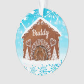 Persoonlijk Dog Gingerbrood Dog House Ornament (voorkant)