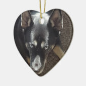 Persoonlijk Dog Photo Heart met de naam van Dog Keramisch Ornament (Links)